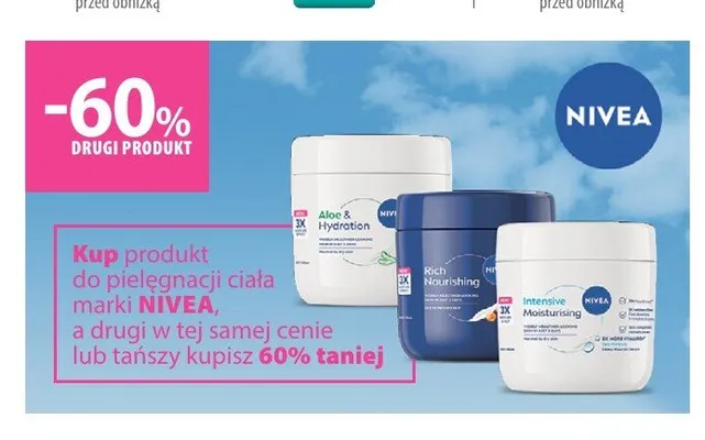Produkty do pielęgnacji ciała Nivea promocja w Hebe