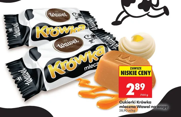 Cukierki Krówka mleczna Wawel na wagę promocja w Biedronka