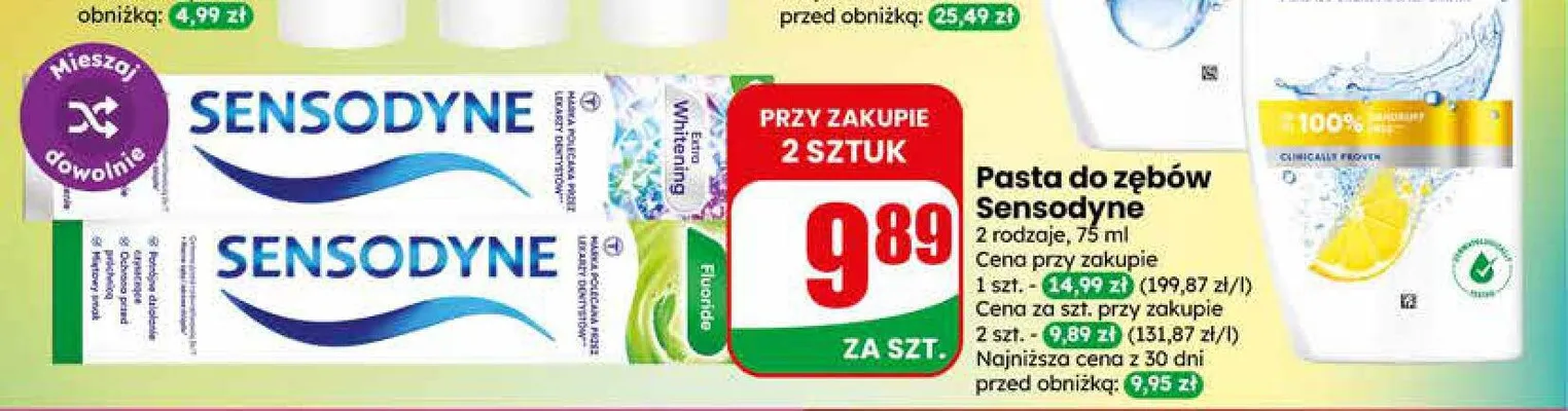 Pasta do zębów Sensodyne Fluoride promocja w Dino