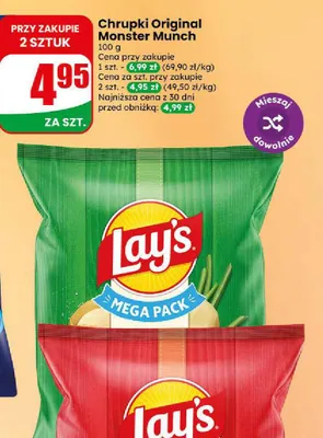 Chipsy Lay's Zielona Cebulka promocja w Dino