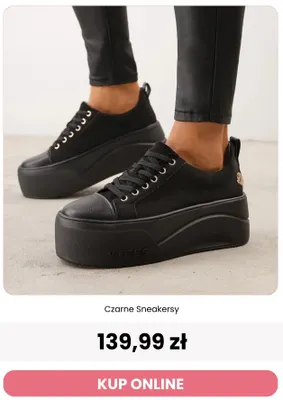 Czarne sneakersy Vices promocja w Renee