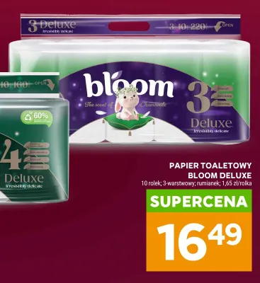 Papier toaletowy Bloom Deluxe 3-warstwowy rumiankowy promocja w Stokrotka