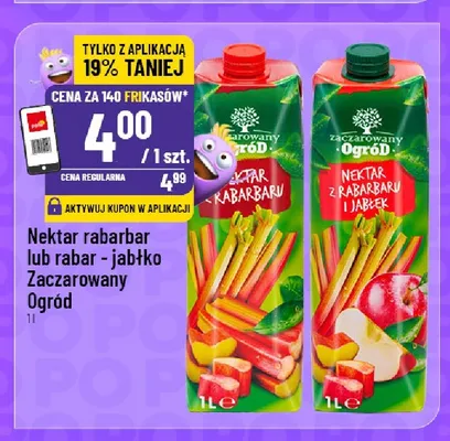 Nektar rabarbar-jabłko Zaczarowany Ogród promocja w POLOmarket