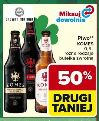 Piwo różne rodzaje butelka zwrotna promocja w Carrefour