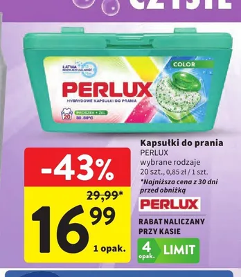 Kapsułki do prania Perlux Color promocja w Intermarche