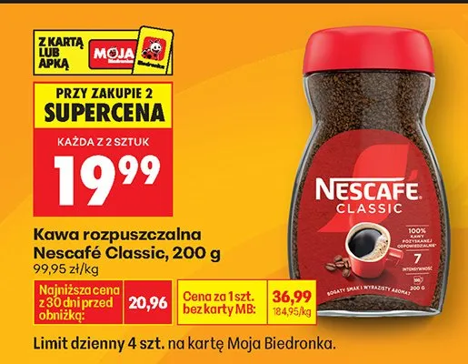 Kawa rozpuszczalna promocja w Biedronka