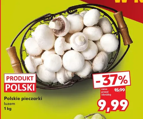 Polskie pieczarki luzem promocja w Kaufland