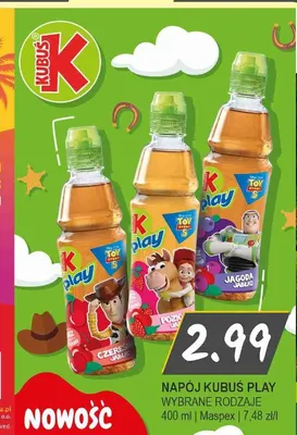 Napój Kubuś Play Jagoda Jabłko promocja w Słoneczko