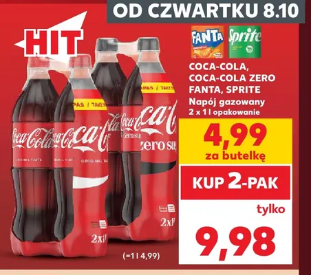 Napój gazowany Coca-Cola Zero 2-pak promocja w Kaufland