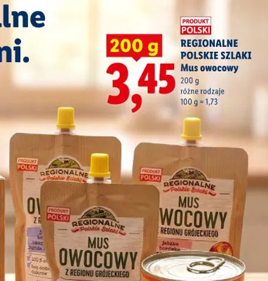 Mus owocowy Regionalne Polskie Szlaki promocja w Lidl
