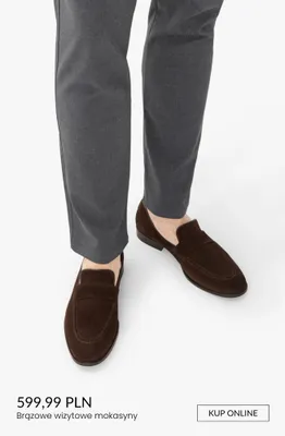 Buty mokasyny wizytowe brązowe promocja w Ryłko