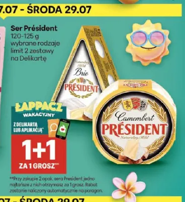 Ser Camembert Président promocja w Delikatesy Centrum