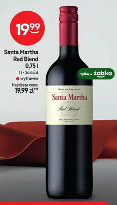 Wino Santa Martha Red Blend promocja w Żabka