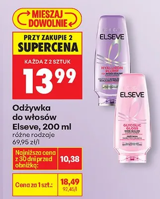 Odżywka do włosów różne rodzaje promocja w Biedronka