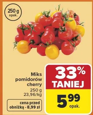 Miks pomidorów cherry promocja w Carrefour Market