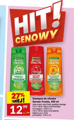 Szampon do włosów Garnier Fructis Fresh promocja w Twój Market