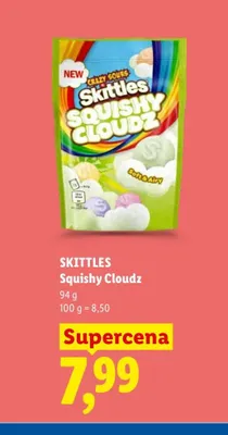 Żelki Skittles Squishy Cloudz Crazy Sours promocja w Lidl