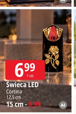 Świeca LED Cortina 12,5 cm promocja w Leclerc