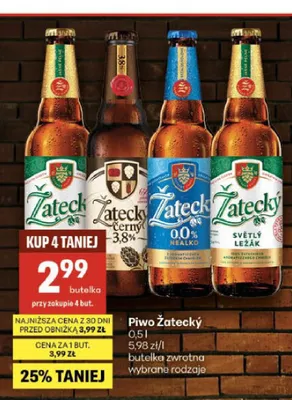 Piwo bezalkoholowe Žatecký Nealko promocja w Delikatesy Centrum