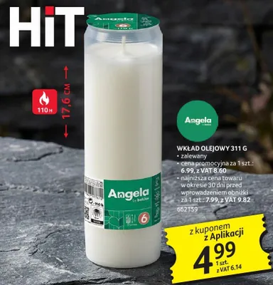 Wkład olejowy ANGELA WKŁAD OLEJOWY 311 G promocja w Selgros