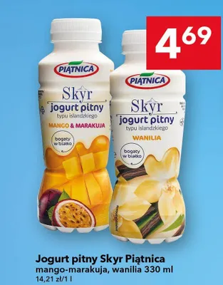 Jogurt pitny Skyr mango-marakuja promocja w LEWIATAN