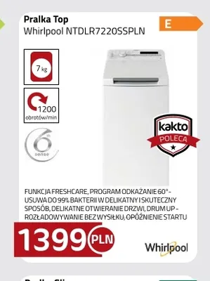 Pralka Top Whirlpool NTDLR7220SSPLN promocja w kakto.pl