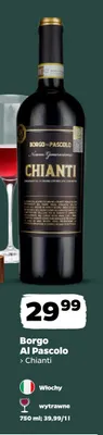 Wino czerwone wytrawne Borgo Al Pascolo Chianti promocja w Netto