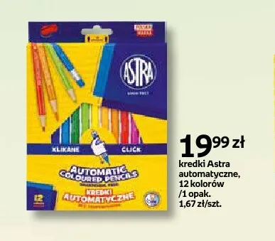 Kredki automatyczne Astra promocja w Empik