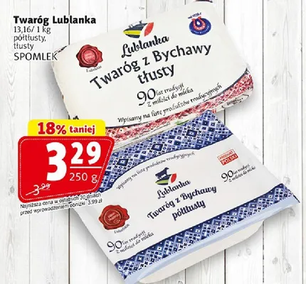 Twaróg lublanka półtłusty tłusty promocja w Prim Market