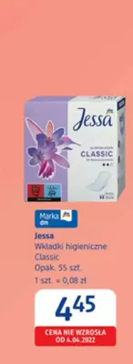 Wkładki higieniczne Classic Jessa promocja w Drogerie DM