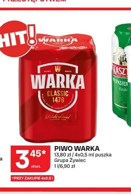 Piwo Warka promocja w Chorten