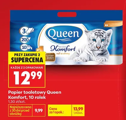 Papier toaletowy Komfort promocja w Biedronka