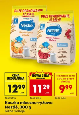 Kaszka mleczno-ryżowa malina promocja w Biedronka