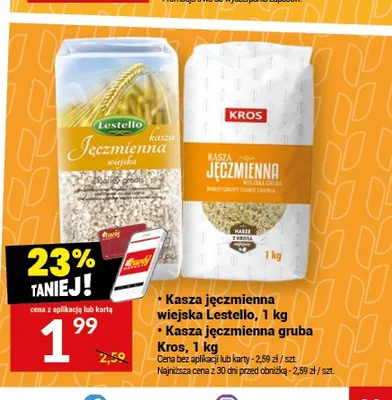 Kasza jęczmienna wiejska Lestello promocja w Twój Market