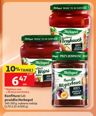 Konfitura z truskawek Herbapol promocja w Auchan