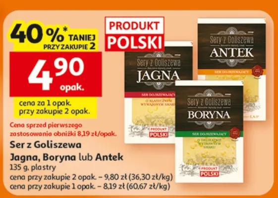 Ser z Goliszewa Jagna, Boryna lub Antek promocja w Auchan