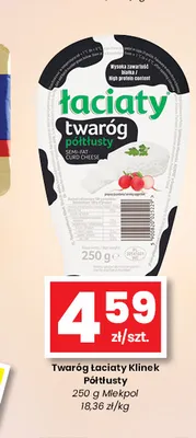 Twaróg Łaciate klinek półtłusty promocja w emma MARKET