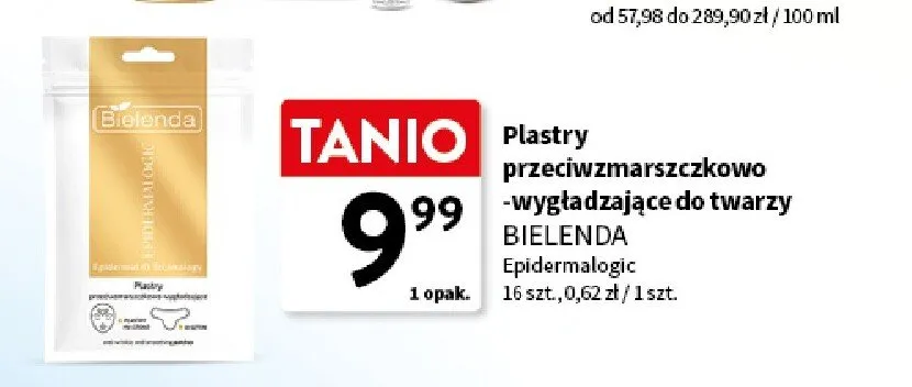 Plastry przeciwzmarszczkowo-wygładzające do twarzy Bielenda Epidermalogic promocja w Intermarche