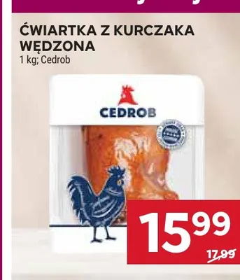 Ćwiartka z kurczaka wędzona Cedrob promocja w Stokrotka