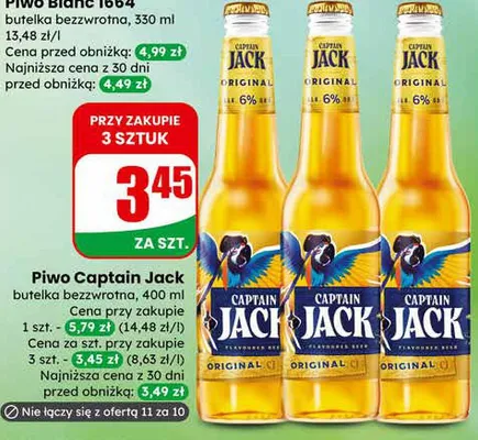 Piwo Blanc 1664 butelka bezwrotna promocja w Dino