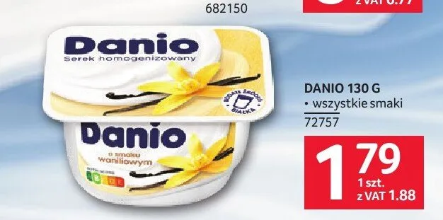 Serek homogenizowany Danio waniliowy promocja w Selgros