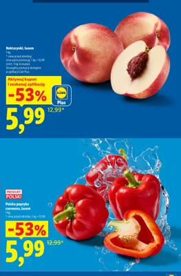 Nektarynki luzem promocja w Lidl