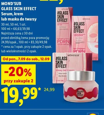 Maska do twarzy Mond'Sub Glass Skin Effect promocja w Lidl