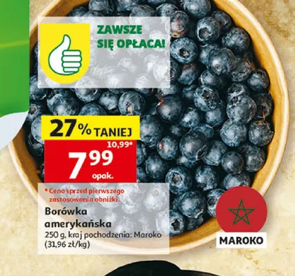 Borówka amerykańska Maroko promocja w Auchan