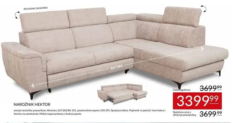 Narożnik Hektor promocja w Abra Meble
