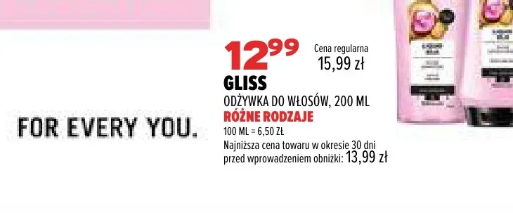 Odżywka do włosów Gliss promocja w Drogerie Natura