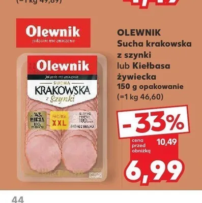 Kiełbasa żywiecka Olewnik promocja w Kaufland