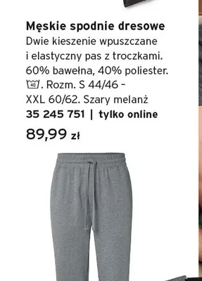 Męskie spodnie dresowe promocja w Tchibo