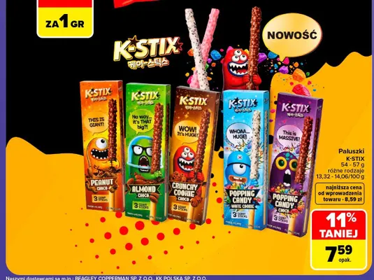 Paluszki Peanut Choco K-Stix promocja w Carrefour Market