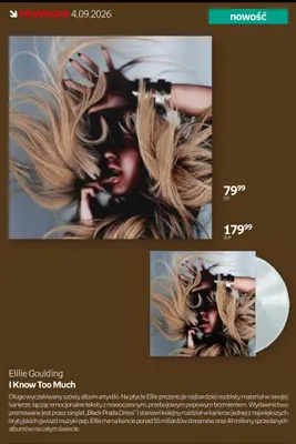 Płyta winylowa Ellie Goulding I Know Too Much 2LP promocja w Empik